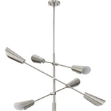 Progress Lighting Cornett 6-Light Brushed Nickel Modern/Contemporary Chandelier