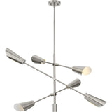 Progress Lighting Cornett 6-Light Brushed Nickel Modern/Contemporary Chandelier