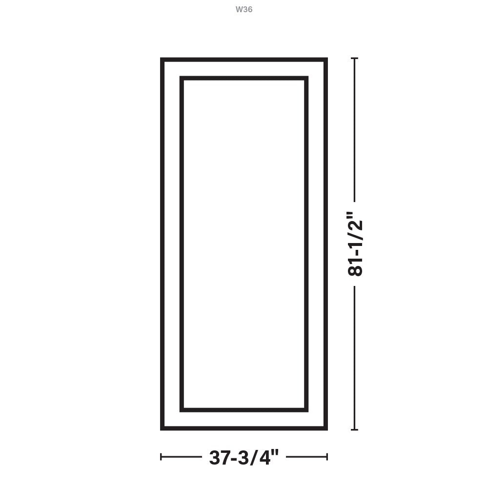 Greatview Mahogany 3/4 Lite Prehung Front Door - 36" x 80" Left-Hand Inswing