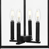 Progress Lighting Hillcrest 4-Light Matte Black Transitional Chandelier