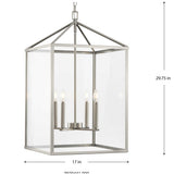 Progress Lighting Hillcrest 4-Light Brushed Nickel Transitional Chandelier