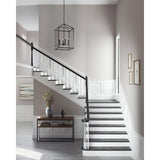 Progress Lighting Hillcrest 4-Light Matte Black Transitional Chandelier