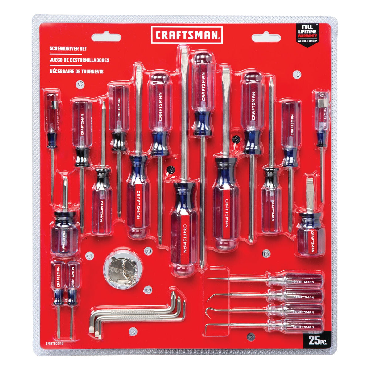 CRAFTSMAN 25-Piece Acetate Handle Screwdriver Set, CMHT65046