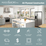 Hugo&Borg PRO Glendale 30-in W x 34.5-in H x 24-in D Pure White 1-Drawer Base Ready To Assemble Plywood Cabinet (Recessed Panel Shaker Style)