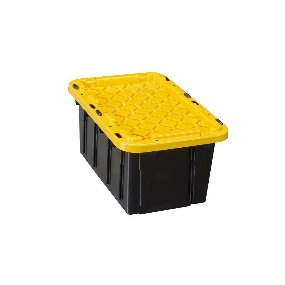 27 Gal. Tough Storage Bin in Black - Super Arbor