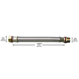 3/4 in. FIP x 3/4 in. MIP x 18 in. Stainless Steel Water Heater Supply Line - Super Arbor