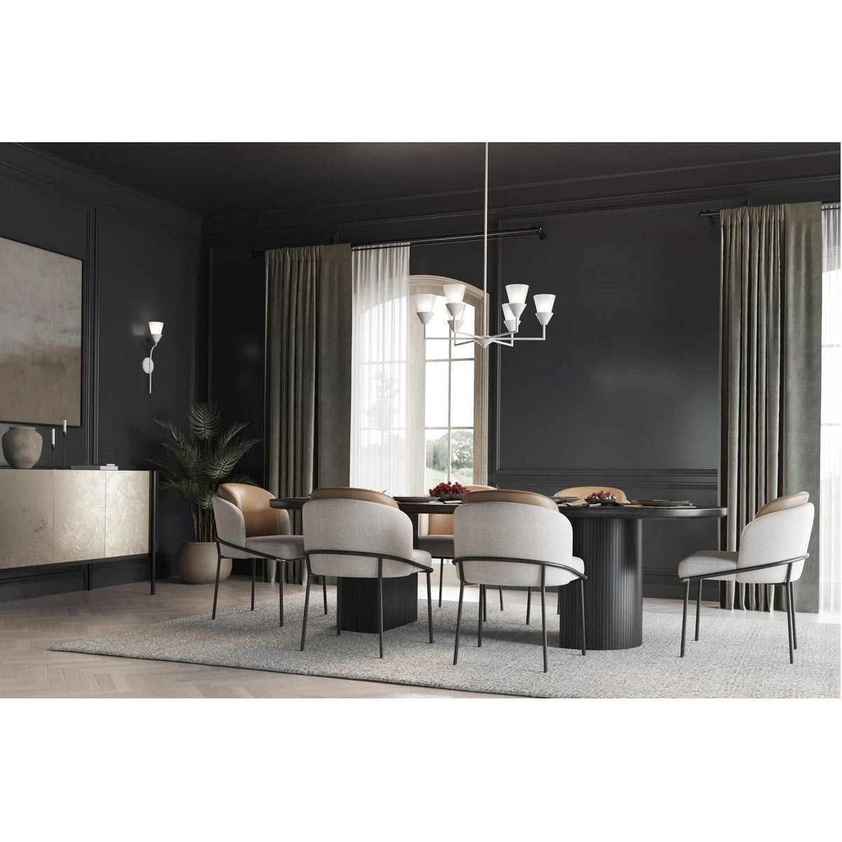 Progress Lighting Pinellas 6-Light White Modern/Contemporary Chandelier