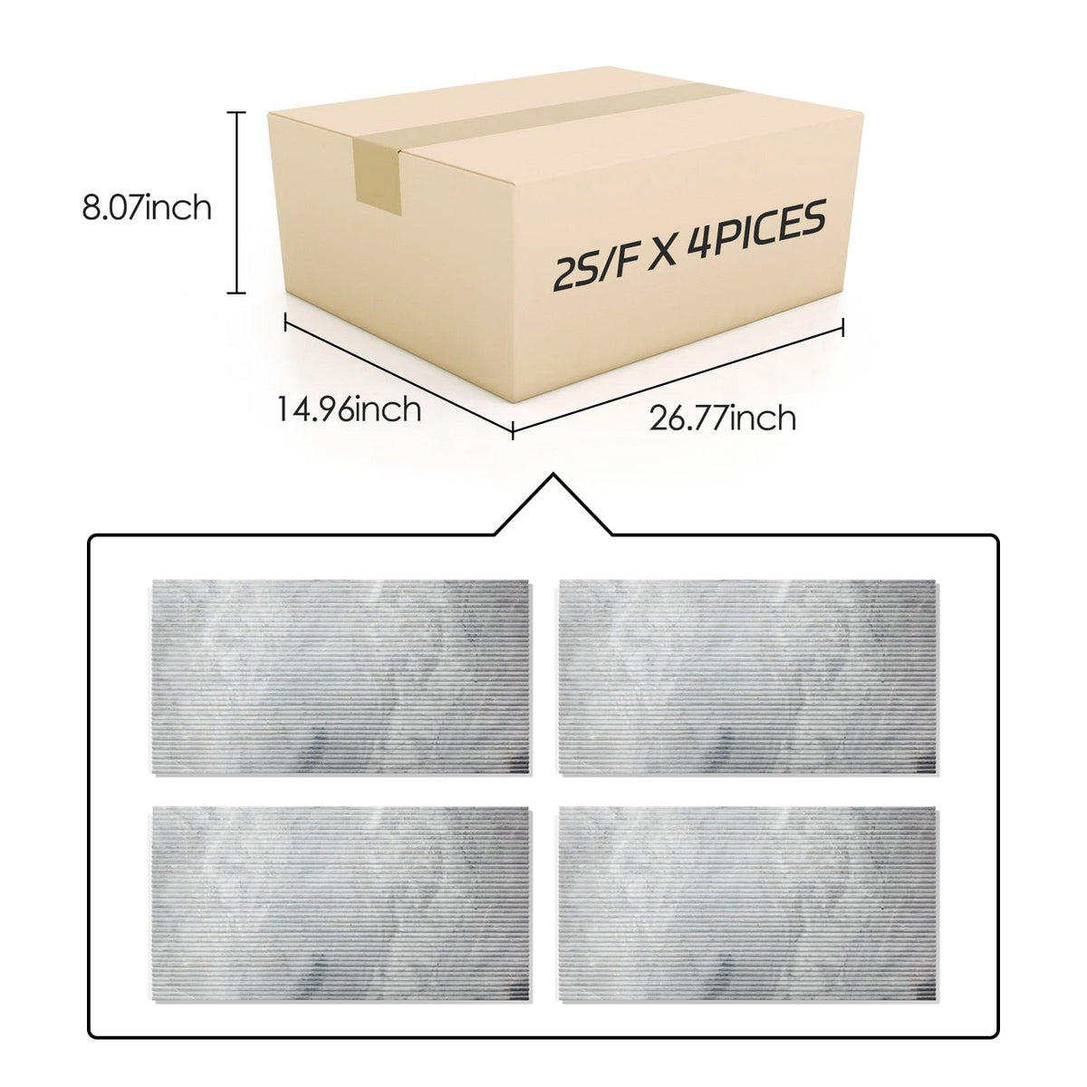 Xspracer Gray 12-in x 24-in Multi-finish Natural stone Marble Marble look Wall Tile product image