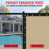 SEALTECH 4-ft H x 25-ft W Beige Non-Recycled Polypropylene Chain Link Fence Screen
