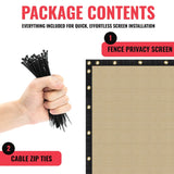 SEALTECH 5-ft H x Beige Non-Recycled Polypropylene Chain Link Fence Screen