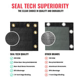 SEALTECH 6-ft H x 10-ft W Black Non-Recycled Polypropylene Chain Link Fence Screen