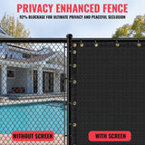 SEALTECH 4-ft H x 10-ft W Black Non-Recycled Polypropylene Chain Link Fence Screen