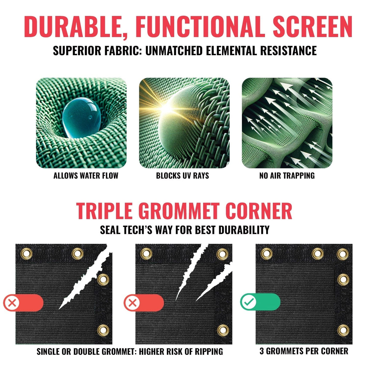 SEALTECH 4-ft H x 50-ft W Black Non-Recycled Polypropylene Chain Link Fence Screen