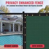 SEALTECH 5-ft H x Green Non-Recycled Polypropylene Chain Link Fence Screen