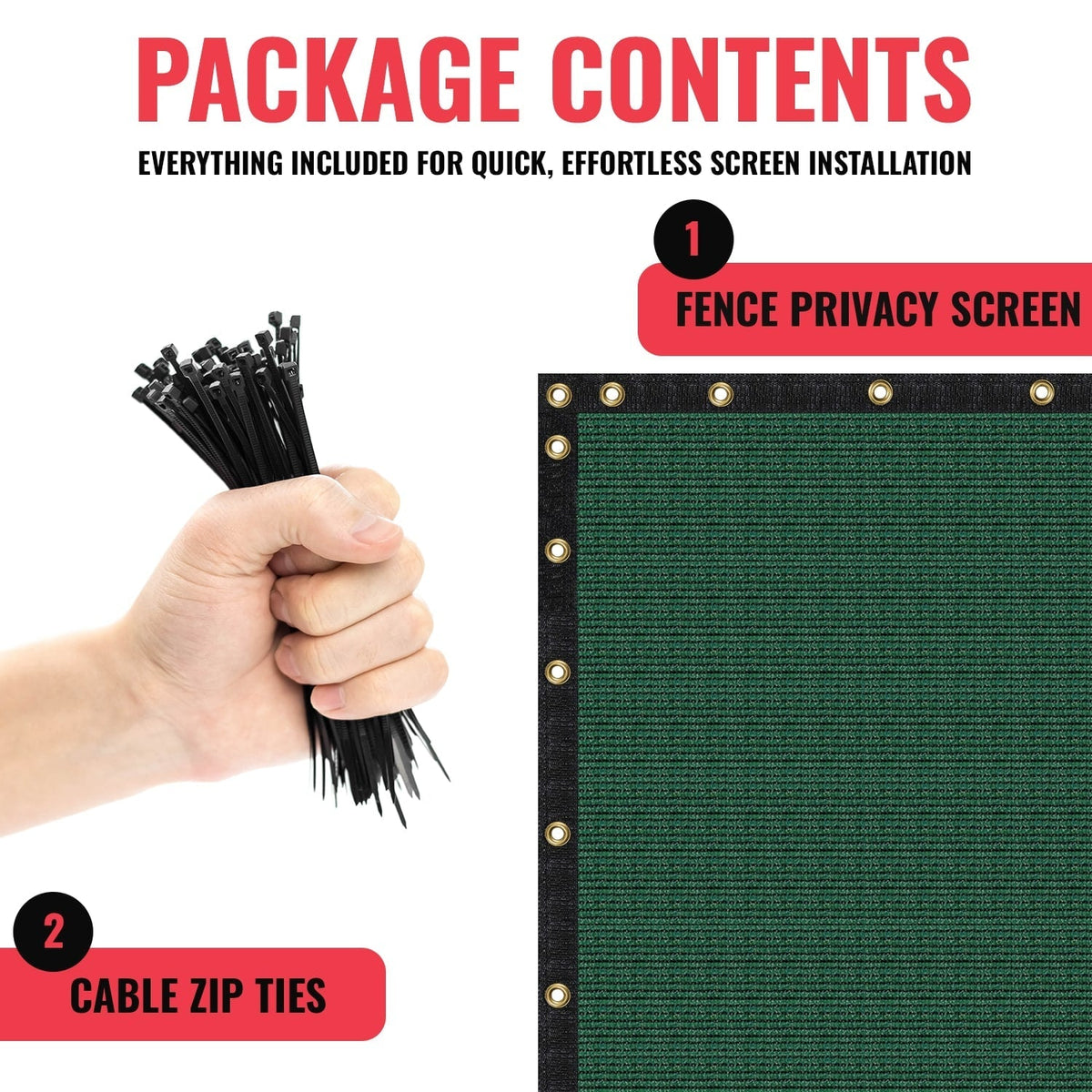SEALTECH 4-ft H x 20-ft W Green Non-Recycled Polypropylene Chain Link Fence Screen