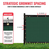SEALTECH 6-ft H x 15-ft W Green Non-Recycled Polypropylene Chain Link Fence Screen