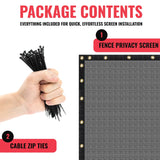 SEALTECH 6-ft H x 10-ft W Gray Non-Recycled Polypropylene Chain Link Fence Screen