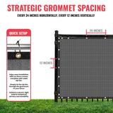 SEALTECH 6-ft H x 50-ft W Gray Non-Recycled Polypropylene Chain Link Fence Screen