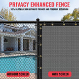 SEALTECH 6-ft H x 15-ft W Gray Non-Recycled Polypropylene Chain Link Fence Screen