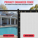 SEALTECH 8-ft H x White Non-Recycled Polypropylene Chain Link Fence Screen