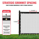 SEALTECH 8-ft H x 10-ft W White Non-Recycled Polypropylene Chain Link Fence Screen