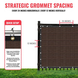 SEALTECH 8-ft H x 10-ft W Brown Non-Recycled Polypropylene Chain Link Fence Screen