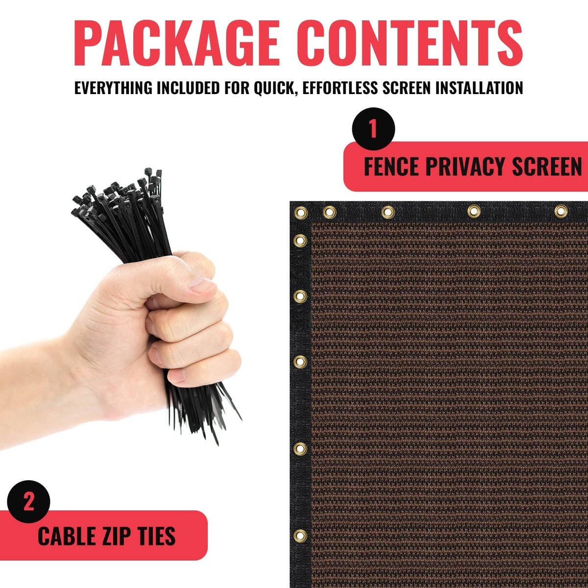 SEALTECH 4-ft H x 100-ft W Brown Non-Recycled Polypropylene Chain Link Fence Screen