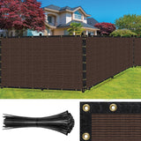 SEALTECH 8-ft H x 50-ft W Brown Non-Recycled Polypropylene Chain Link Fence Screen
