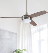 Harbor Breeze Beach Creek 44-in Brushed Nickel LED Indoor Ceiling Fan with Remote (3-Blade)