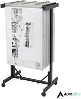 AdirOffice Expandable Blueprint Mobile Plan Center, Black