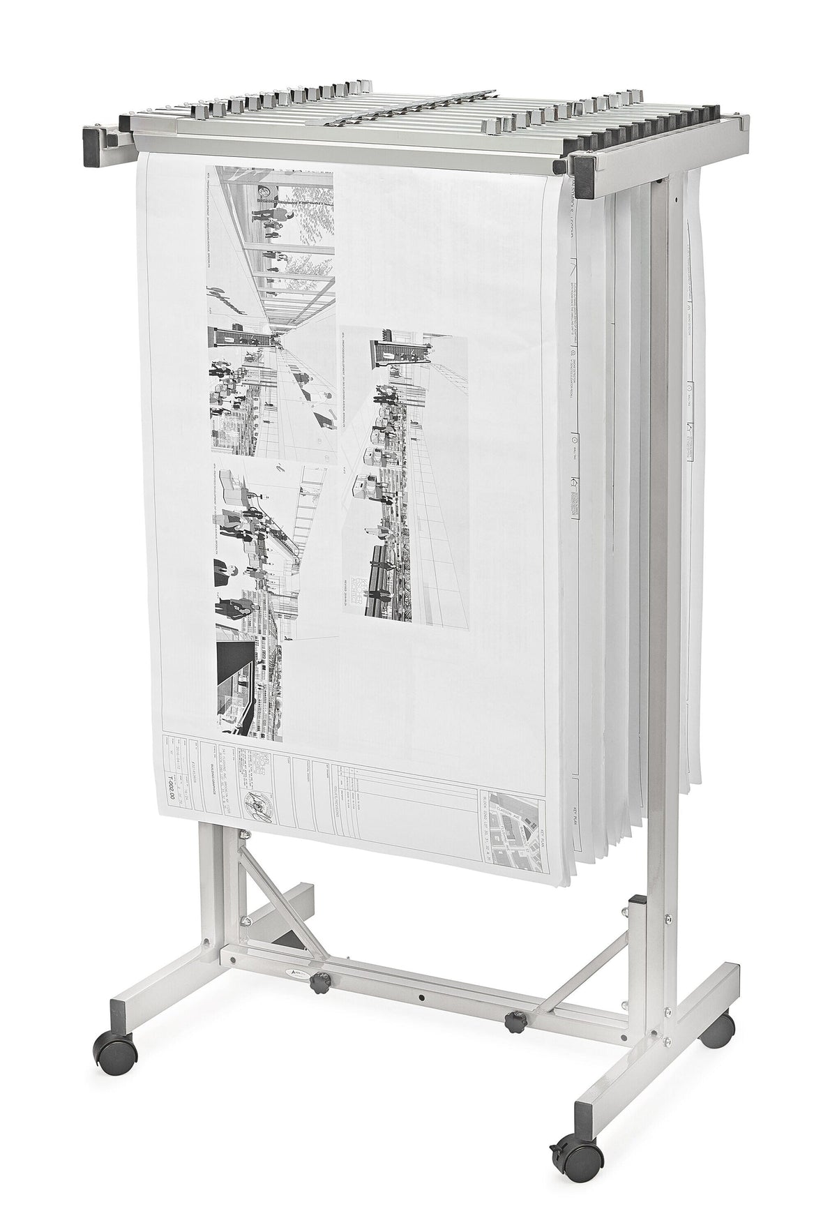 AdirOffice Expandable Blueprint Mobile Plan Center, Grey