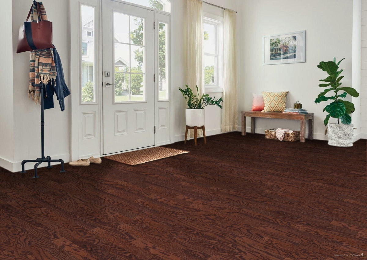 Bruce Turlington Lock and Fold Cherry Oak 3-in W x 3/8-in T x 60-in Smooth/Traditional Engineered Hardwood Flooring (22-sq ft / Carton)