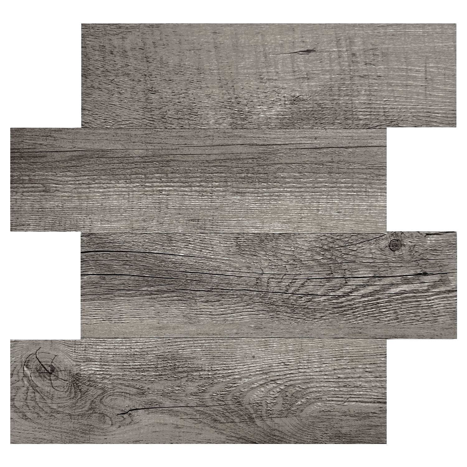 Murella SPC Dark wood 11-in x 12-in Matte Composite Wood look Peel and stick Wall Tile product image