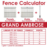 YARDLINK Grand Ambrose 3-ft H x 4-ft W Powder Coated Galvanized Steel Decorative Metal Flat-top No Dig Decorative Fence Panel
