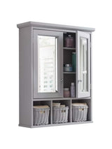 allen + roth 24.75-in x 30.25-in Surface Mount Grey Mirrored Soft Close Medicine Cabinet