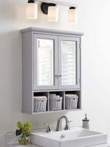 allen + roth 24.75-in x 30.25-in Surface Mount Grey Mirrored Soft Close Medicine Cabinet