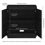 Hailey Home Presque Black Grain 2-Shelf Office Cabinet