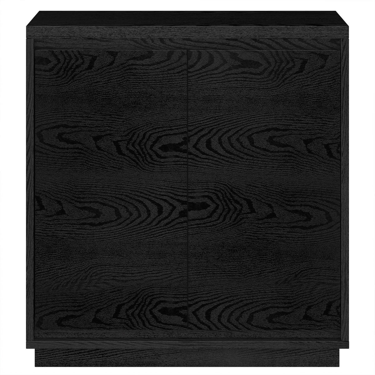 Hailey Home Presque Black Grain 2-Shelf Office Cabinet