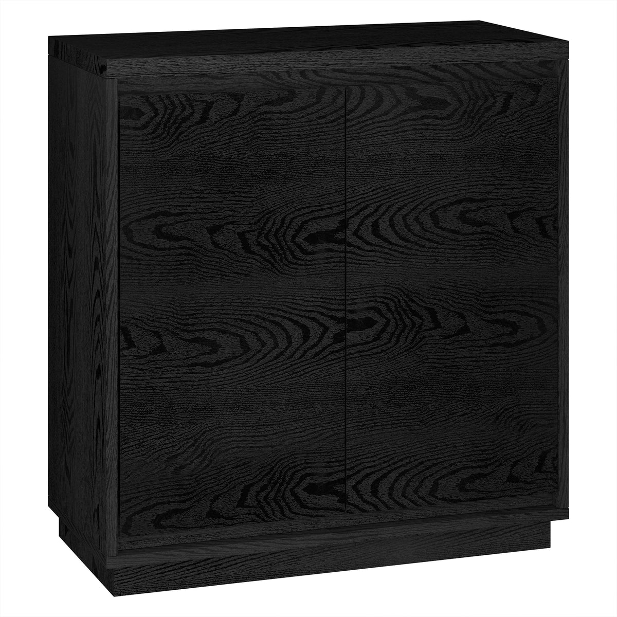 Hailey Home Presque Black Grain 2-Shelf Office Cabinet