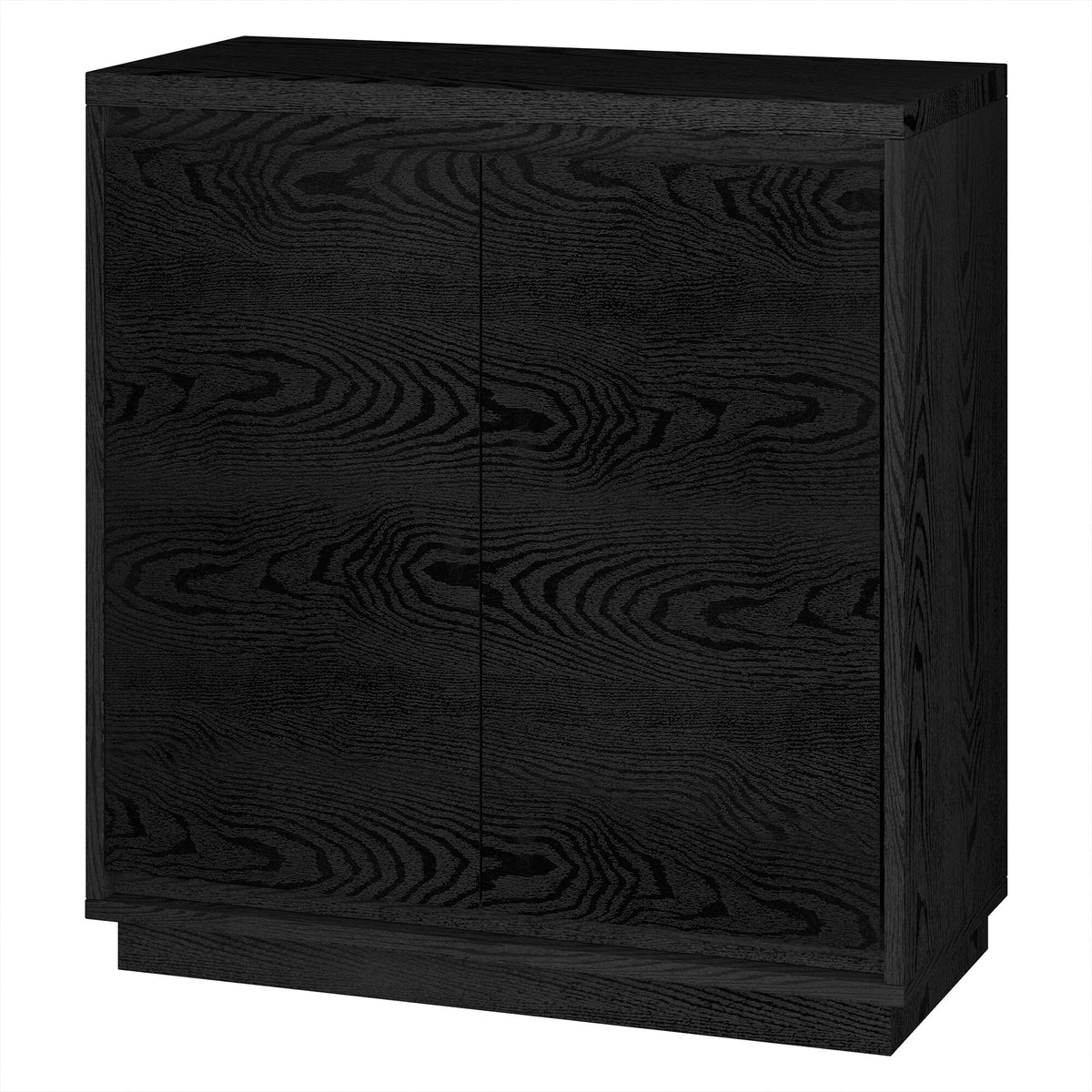 Hailey Home Presque Black Grain 2-Shelf Office Cabinet