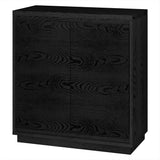 Hailey Home Presque Black Grain 2-Shelf Office Cabinet