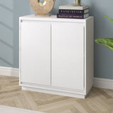 Hailey Home Presque White 2-Shelf Office Cabinet