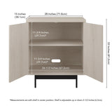 Hailey Home Whitman Alder White 2-Shelf Office Cabinet