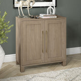 Hailey Home Chabot Antiqued Gray Oak 2-Shelf Office Cabinet