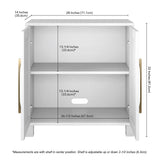 Hailey Home Chabot White 2-Shelf Office Cabinet