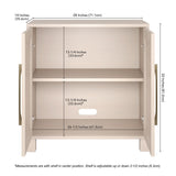 Hailey Home Chabot Alder White 2-Shelf Office Cabinet
