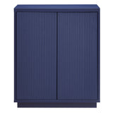 Hailey Home Alston Dark Blue 2-Shelf Office Cabinet