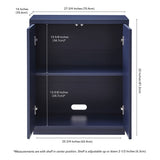 Hailey Home Alston Dark Blue 2-Shelf Office Cabinet