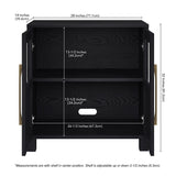 Hailey Home Holbrook Black Grain 2-Shelf Office Cabinet