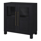 Hailey Home Holbrook Black Grain 2-Shelf Office Cabinet